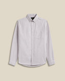 BRUSHED OXFORD STRIPE BORDEAUX PORTUGUESE FLANNEL