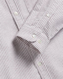 CHEMISE HOMME EN FLANEL OXFORD STRIPE BORDEAUX PORTUGUESE FLANELLE