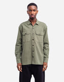 CHEMISE SURCHEMISE DECRE TAZA VERT OLIVE OLOW EN COTON POCHE POITRINE CASUAL CONFORT VERSAILLES MARQUE FRANCAISE