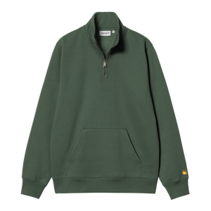 SWEAT ZIP NECK SYCAMORE VERT CARHARTT BRODE POCHE VENTRE FW24 HOMME COLLECTION 2024 AUTOMNE HIVER