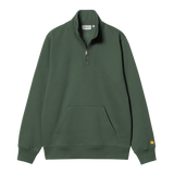 SWEAT ZIP NECK SYCAMORE VERT CARHARTT BRODE POCHE VENTRE FW24 HOMME COLLECTION 2024 AUTOMNE HIVER