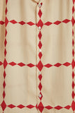 CHEMISETTE LEGERE ETE DIAMOND MOTIFS ECRU ET ROUGE PORTUGUESE FLANNEL