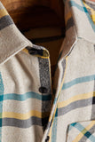 CHEMISE HOMME EPAISSE HARD RUDE BEIGE RAYE JAUNE ET VERTE PORTUGUESE FLANNEL