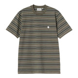 T SHIRT BRONSON STRIPE CYPRESS   / CARHARTT WIP