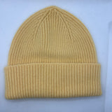 BONNET EN LAINE FINE JAUNE 