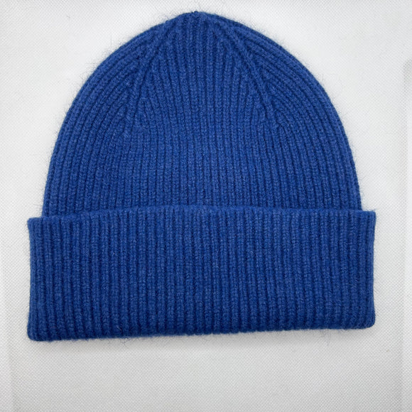 BONNET EN LAINE FINE BLEU 