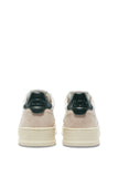 BASKET EN CUIR BLANCHE AVEC SON TALON VERT FONCÉ AUTRY 