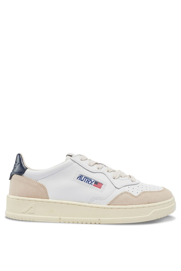 BASKET AUTRY EN CUIR BLANC  ET SUEDE BEIGE POUR HOMME AUTRY MARQUR AMÉRICAINE 