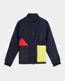 Veste Keton Seersucker Réversible bleue marine légère casual chic pour homme parfaite pour l'été 
