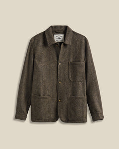 VESTE LABURA HERRINGBONE WOOL BROWN / PORTUGUESE FLANNEL
