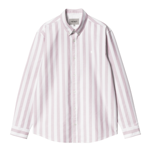 CHEMISE CARHARTT DILLION RAYURES ROUGE ET BLANCHE HOMME FEMME MIXTE ETE PRINTEMPS CONFORT COUPE AMPLE