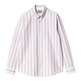 CHEMISE CARHARTT DILLION RAYURES ROUGE ET BLANCHE HOMME FEMME MIXTE ETE PRINTEMPS CONFORT COUPE AMPLE