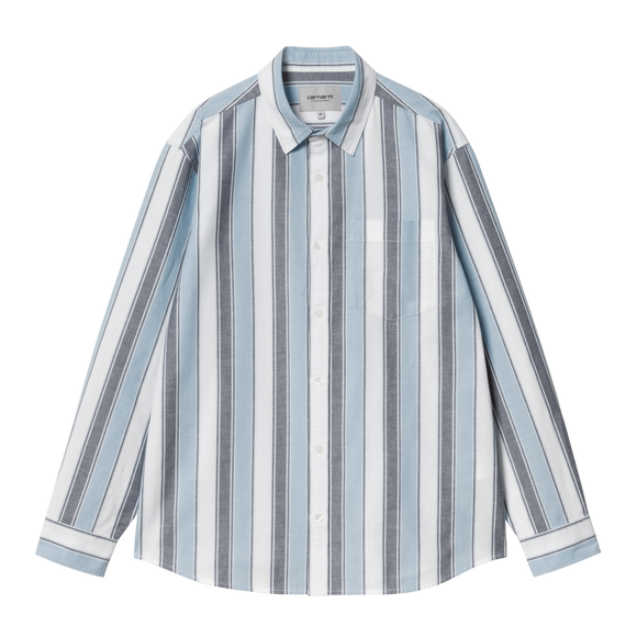 CHEMISE KENDRICKS STRIPE BLUE CARHARTT WIP LOOSE FIT STREETWEAR NEW COLLECTION MEN 