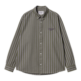 CHEMISE SIGNATURE STRIPES OFFICE GREEN CARHARTT WIP