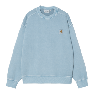SWEATSHIRT NELSON LOGO CLAY BLUE CARHARTT WIP BALLON LOOSE FIT NOUVELLE COLLECTION NOUVEAU COLORIS ETE 2025 MIXTE CONCEPT STORE STREETWEAR VERSAILLES