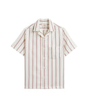 CHEMISE PIQUE STRIPE BORDEAUX / PORTUGUESE FLANNEL