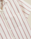 CHEMISE PIQUE STRIPE BORDEAUX / PORTUGUESE FLANNEL