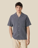 CHEMISE TILE NAVY WHITE PORTUGUESE FLANNEL