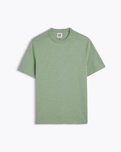 T-SHIRT EN COTON BIO RODGER SHAMROCK GREEN HOMECORE NOUVELLE COLLECTION LIGNE ROUGE DANS LE DOS HOMME CASUAL CHIC DECONTRACTE