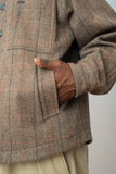 Détail des poches de la veste Dune chevron beige
