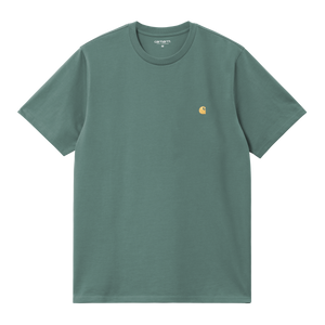 TEE SHIRT S/S CHASE SILVER PINE LOGO CARHARTT WIP BRODÉ SIMPLE CONFORT NOUVEAUX COLORIS ETE 2025