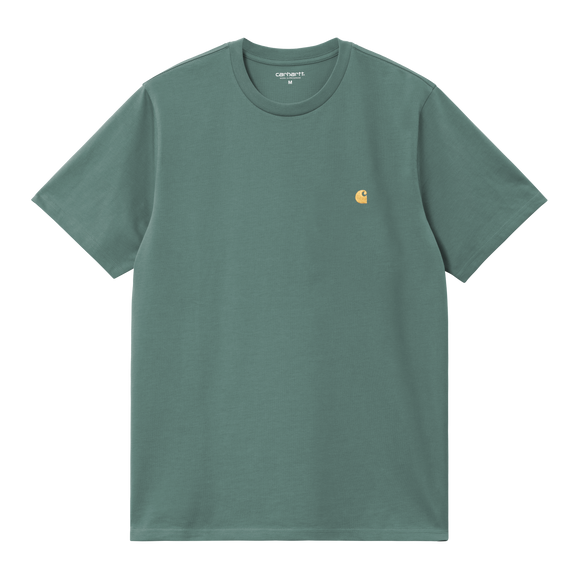 TEE SHIRT S/S CHASE SILVER PINE LOGO CARHARTT WIP BRODÉ SIMPLE CONFORT NOUVEAUX COLORIS ETE 2025