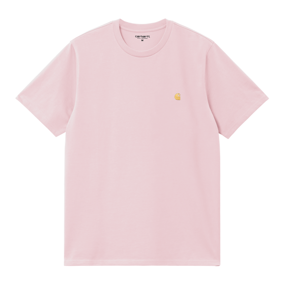TEE SHIRT S/S CHASE AIR PINK CARHARTT WIP mixte nouvelle couleur versailles streetwear coupe droite regular