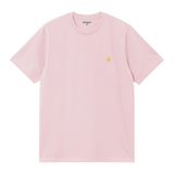 TEE SHIRT S/S CHASE AIR PINK CARHARTT WIP mixte nouvelle couleur versailles streetwear coupe droite regular