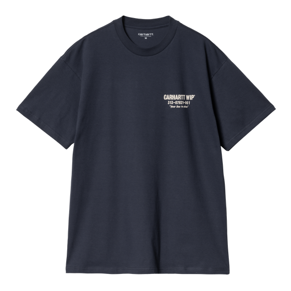 TEE S/S LESS TROUBLES NAVY CARHARTT WIP