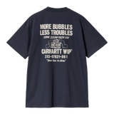 TEE S/S LESS TROUBLES VOITURE PROPRE BULLES BLEUE MARINE CARHARTT WIP