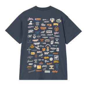 TEE SHIRT S/S LOGO DUSKY BLUE CARHARTT WIP HOMME NOUVELLE COLLECTION ETE 2025 REGULAR FIT STREETWEAR CONCEPT STORE VERSAILLES