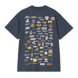 TEE SHIRT S/S LOGO DUSKY BLUE CARHARTT WIP HOMME NOUVELLE COLLECTION ETE 2025 REGULAR FIT STREETWEAR CONCEPT STORE VERSAILLES