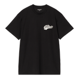 TSHIRT  MULTI LOGO NOIR CARHARTT WORK IN PROGRESS NOUVELLE COLLECTION ETE 2025 EN COTON COUPE LOOSE MIXTE VERSAILLES 