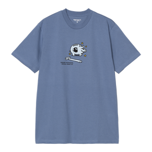 TEE SHIRT S/S PIGGYBANK BLUE IRIS CARHARTT WIP TIRELIRE COCHON LOGO SERIGRAPHIE NOUVELLE COLLECTION HOMME STREETWEAR VERSAILLES