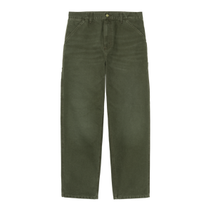 PANTALON SINGLE KNEE STONE CANVAS OLIVE / CARHARTT