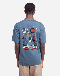 T-SHIRT BRIERE STEEL BLEU / OLOW