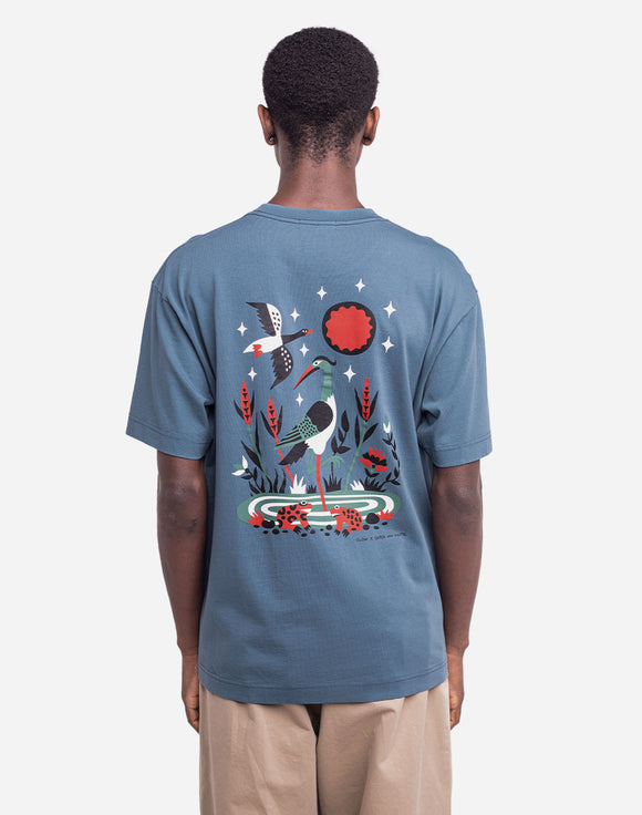 T-SHIRT BRIERE STEEL BLEU / OLOW