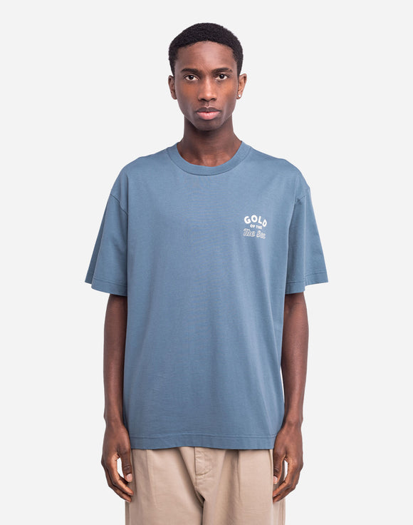 T-SHIRT GOLD BLEU ACIER / OLOW