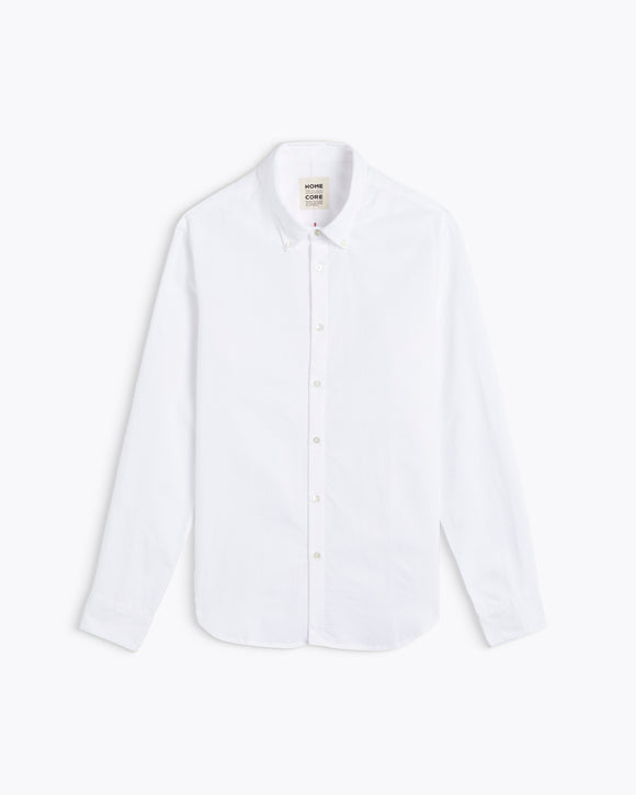 CHEMISE CLASSIQUE BLANCHE TOKYO OXFORD COTON HOMECORE LIGNE ROUGE COL CLASSIQUE HOMME FW24 BOUTIQUE VERSAILLES MARQUE FRANCAISE Streetwear Homecore Mode urbaine Casual chic Minimaliste Look Homecore Homecore Paris Vêtements Homecore Mode Homecore Marque Homecore