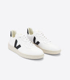 TENNIS CUIR BLANC ET LOGO NOIR VEJA 
