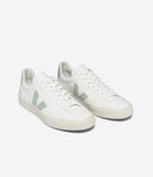 BASKET EN CUIR BLANC VEJA 