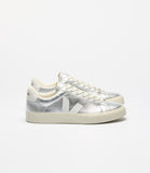 CHAUSSURE ETHIQUE ECORESPONSABLE CAMPO LEATHER SILVER WHITE VEJA VERSAILLES