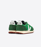 BASKET RUNNING EN TOILE ET MESH VERTE RETRO LOGO BLANC