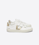 CHAUSSURE A SCRATCH ETHIQUE RECIFE EN CUIR BLANC LOGO PLATINE  VEJA UNISEXE MODE NOUVEAU VERSAILLES