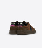 CHAUSSURE SEMELLE EN CAOUTCHOUC MARRON TALON NOIR ET ROSE VEJA 