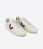 BASKET EN CUIR BLANC LOGO ROUGE VEJA « REGARDE »