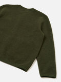 Cardigan en polaire de laine texturée olive Universal Works