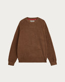 Sweatshirt HOMECORE Aquae Cocoa, pull marron texturé à manches longues et col rond