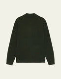 Surchemise Maille Milano Les Deux — Rosin Green, vue dos. Pull en maille fine vert foncé.