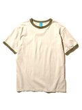 TEE SHIRT S/S RINGER OLIVE GOOD ON MADE IN JAPAN VERSAILLES SEEYOU